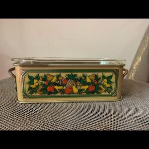 VINTAGE GLASS PYREX - FRUIT DESIGN